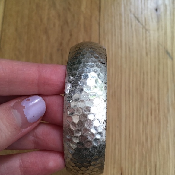 Three (3) Silver Boho Costume Bangle Bracelets - Picture 3 of 8